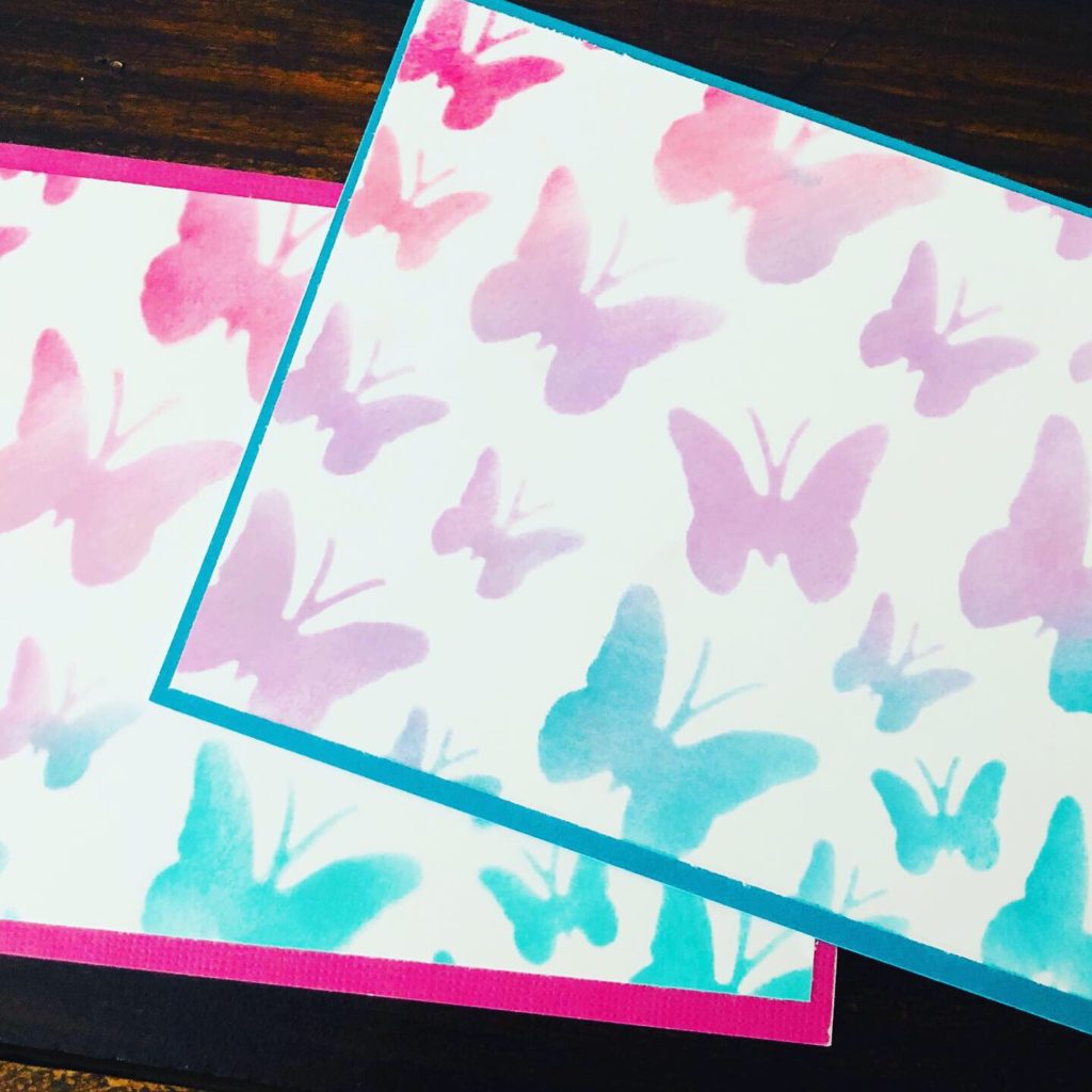 Butterfly Stenciled Notecards