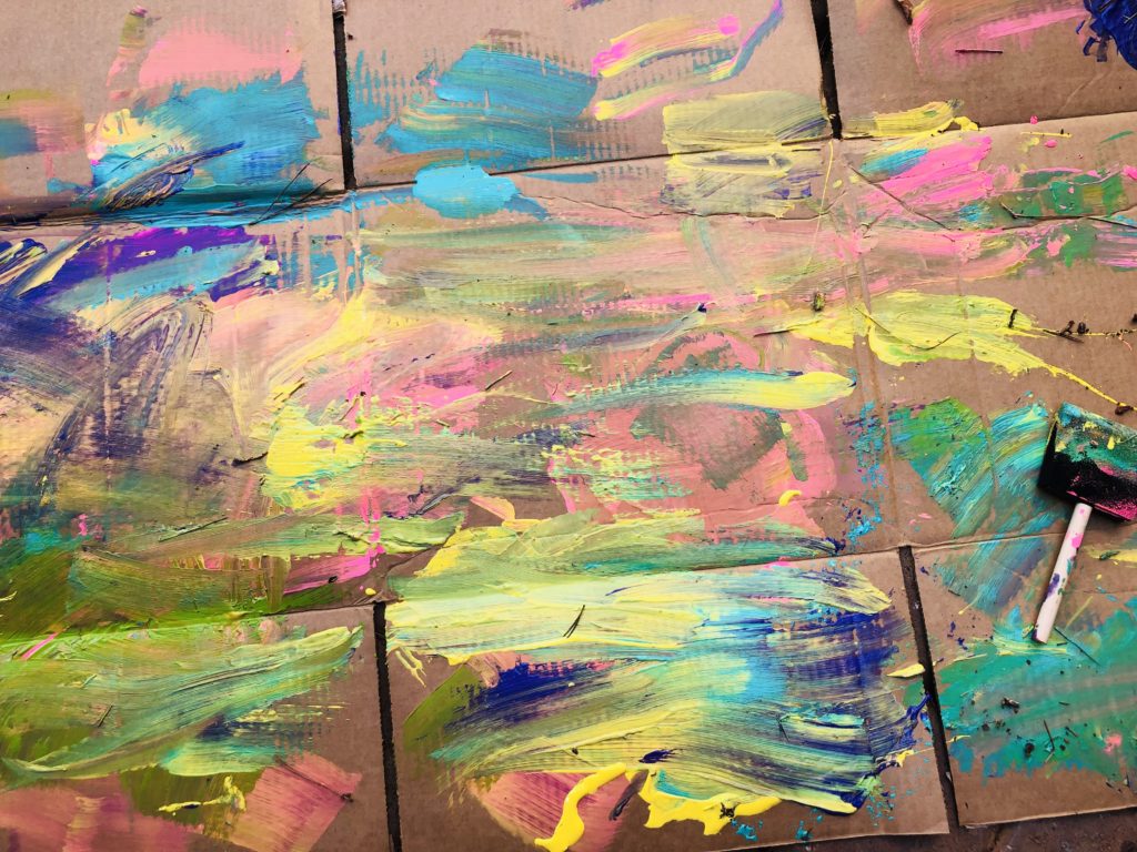 Process Art on Cardboard