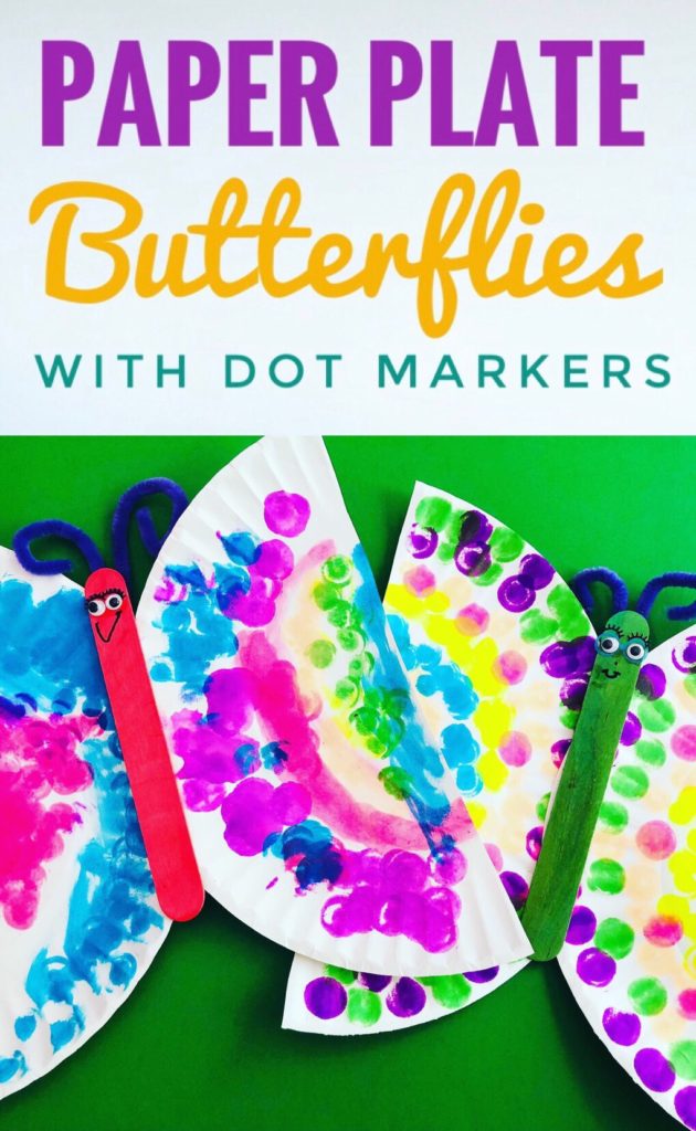 Create Cute Paper Plate Butterflies with Dot Markers - Glitter On A Dime