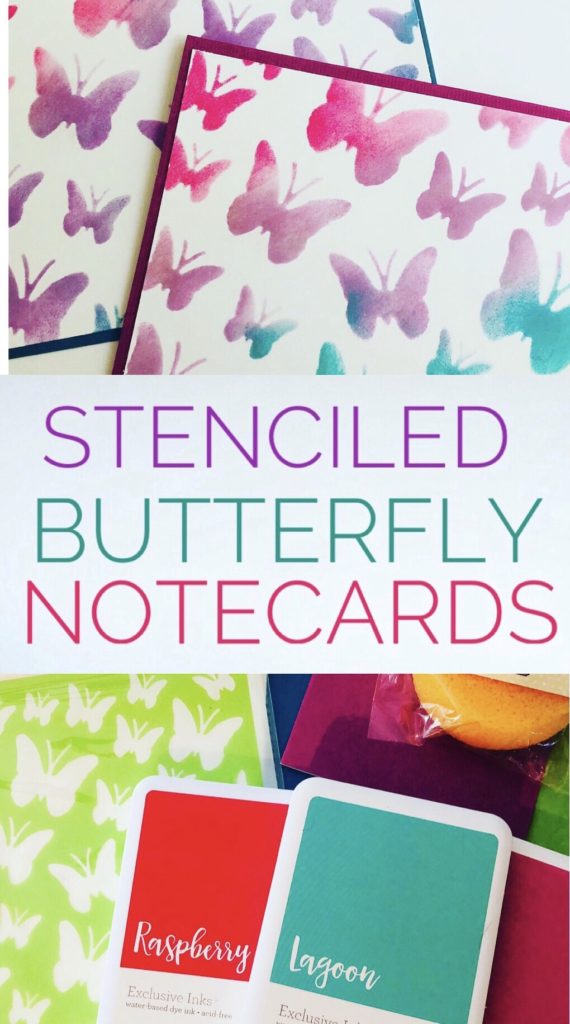 Stenciled Butterfly Notecards