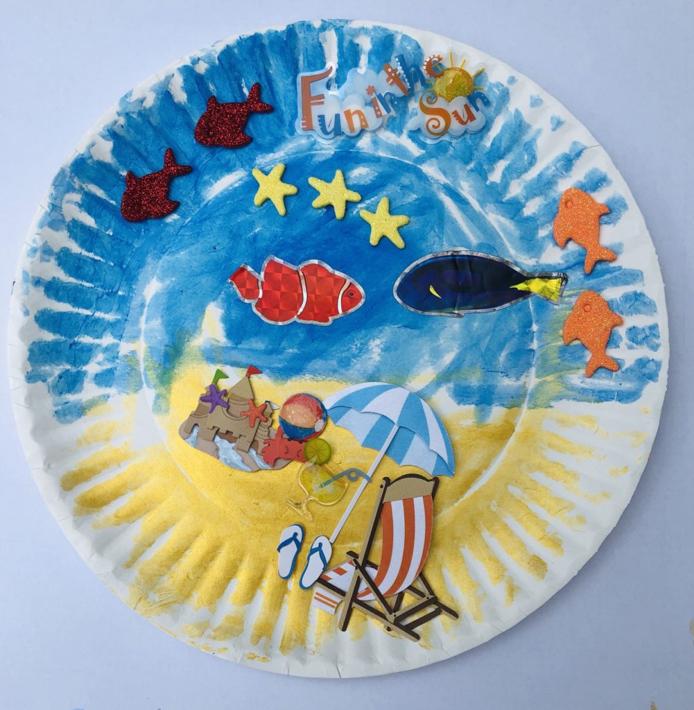 Paper Plate Beach Craft for Kids