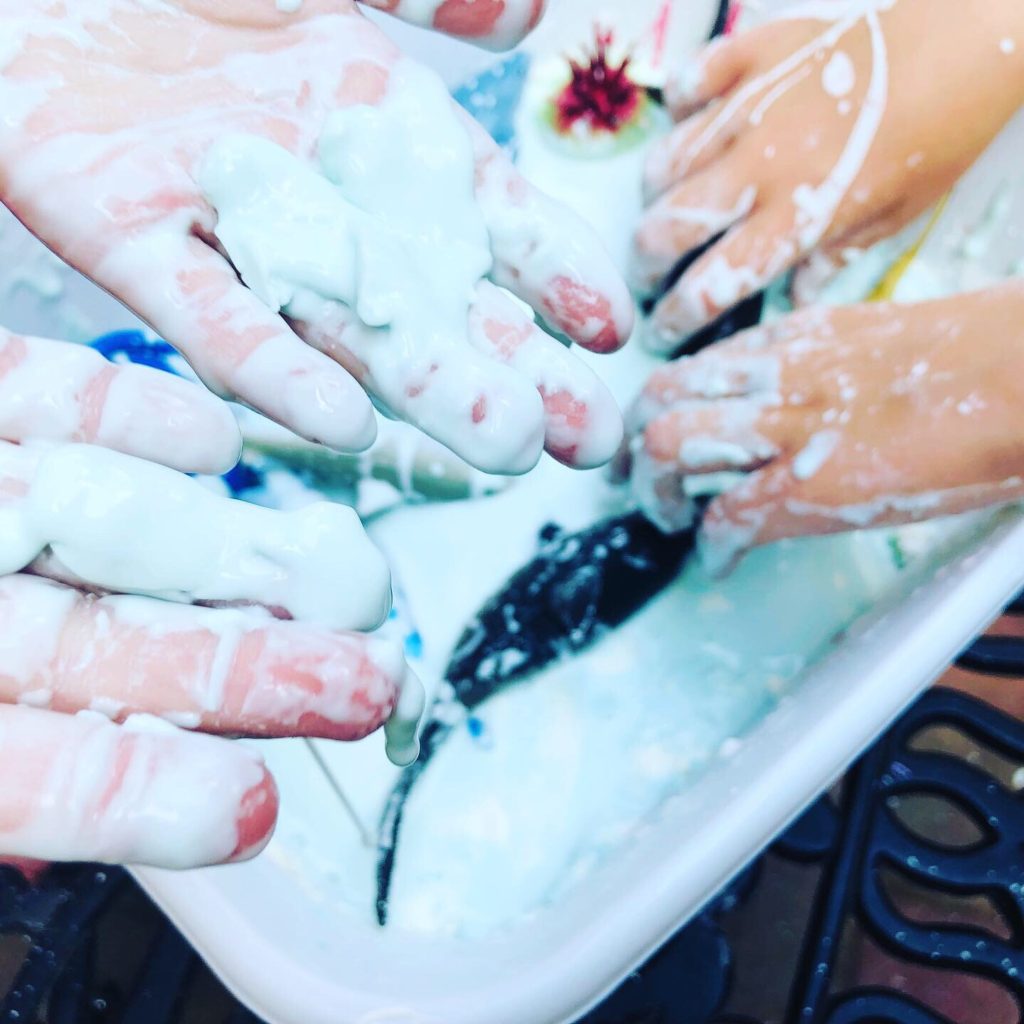 Oobleck Messy Sensory Play