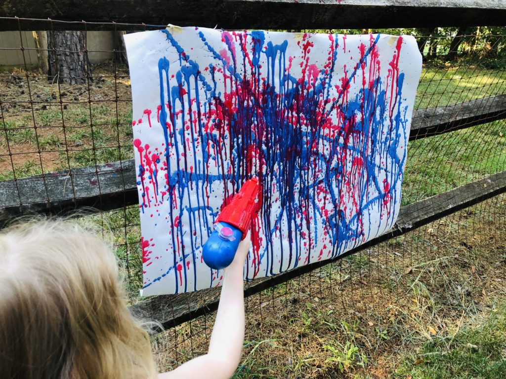 Squirt Gun Fireworks Painting