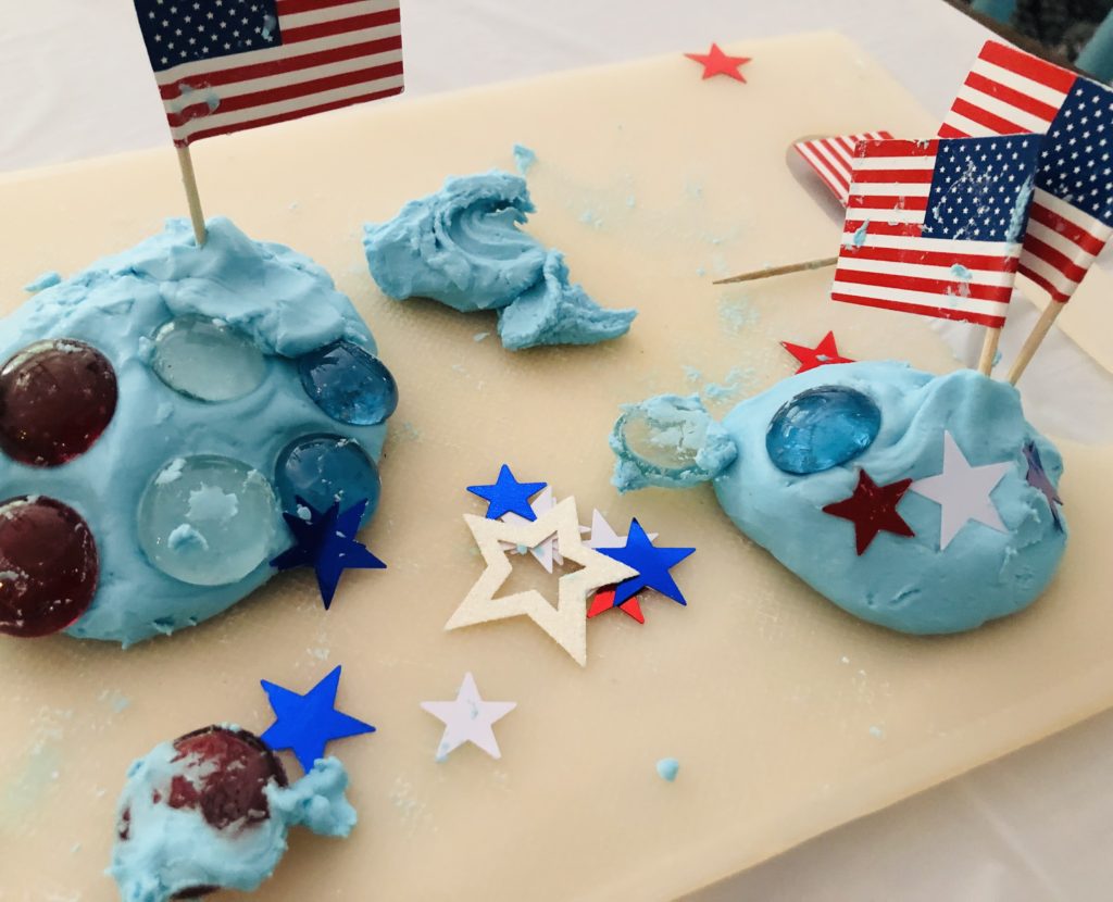 Patriotic Cloud Dough Creations