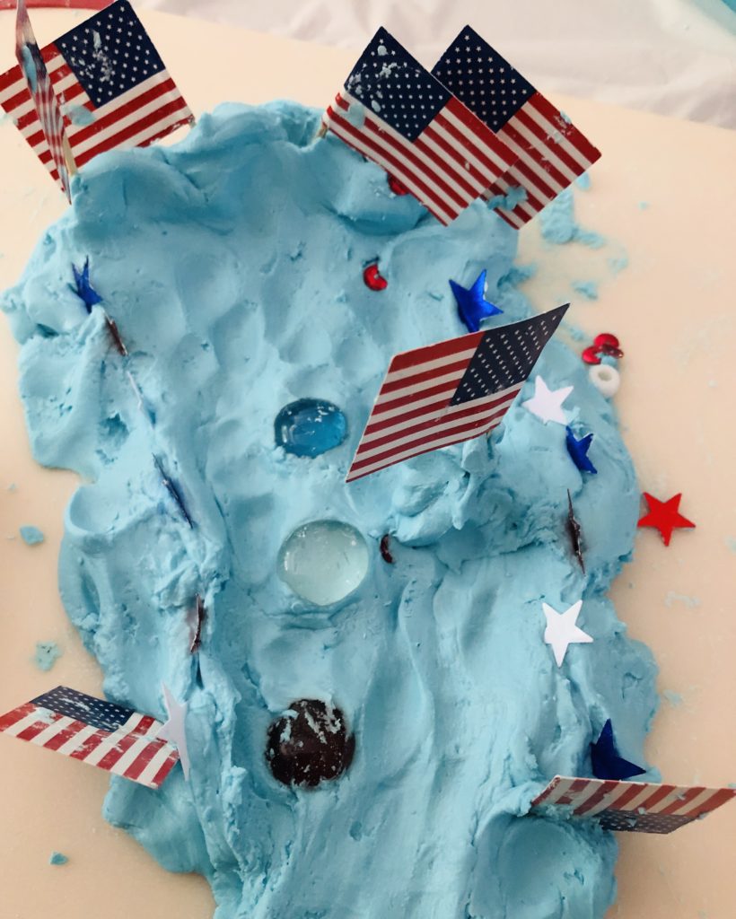 Patriotic Cloud Dough Creations