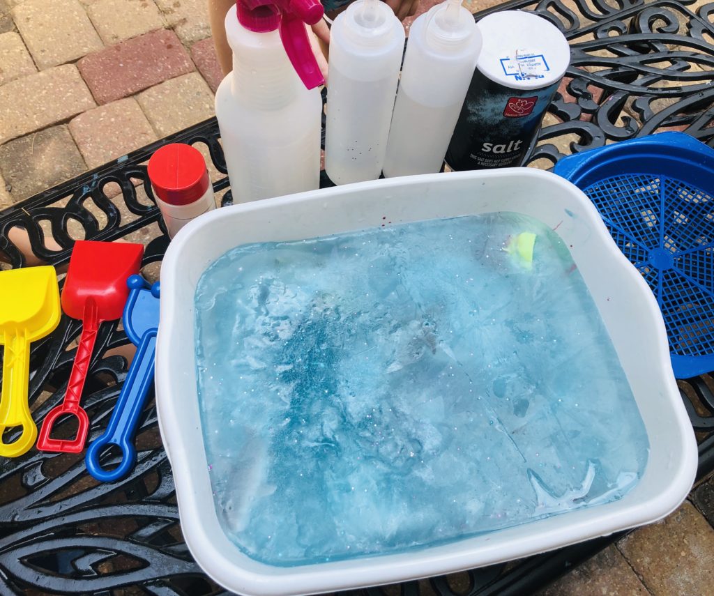 Ice Block Summer Activity Set Up