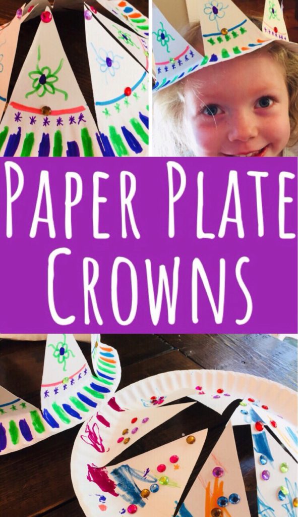 Paper Plate Crown Craft - easy and cheap craft for kids. Great for parties!