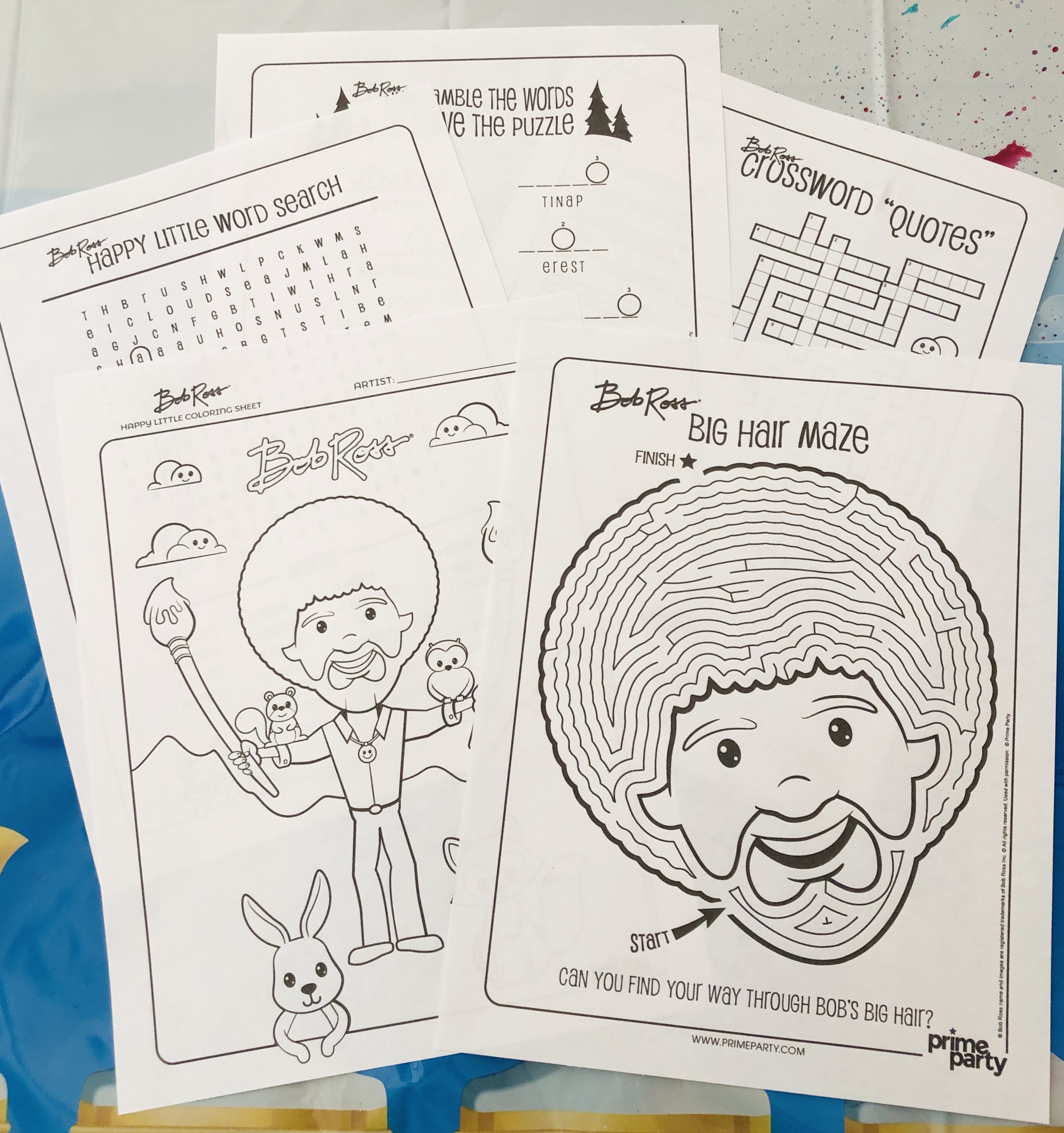 Bob Ross Free Printables