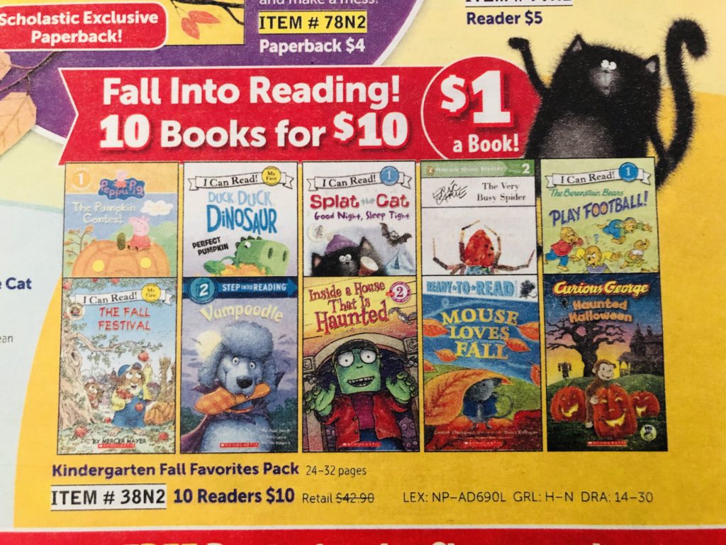 Fall Scholastic Book Packs