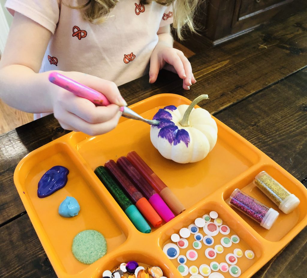 Pumpkin Painting Tray from Dollar Tray