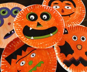 Five Little Pumpkins Paper Plate Craft - Glitter On A Dime