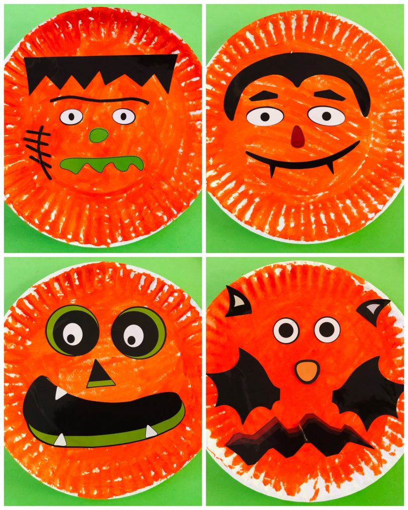 Paper Plate Jack-O-Lanterns Book Craft for Five Little Pumpkins