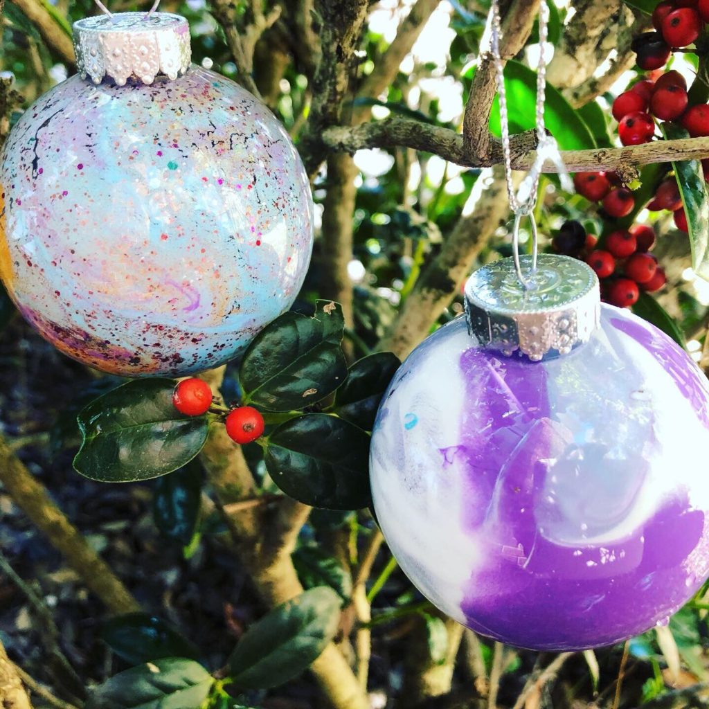 Marbled Ornaments Craft