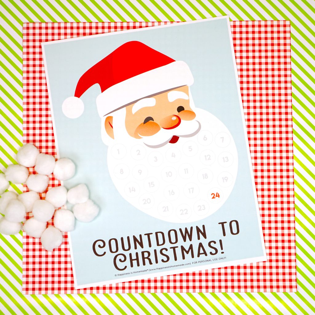 Free Printable Christmas Countdown Ideas Glitter On A Dime