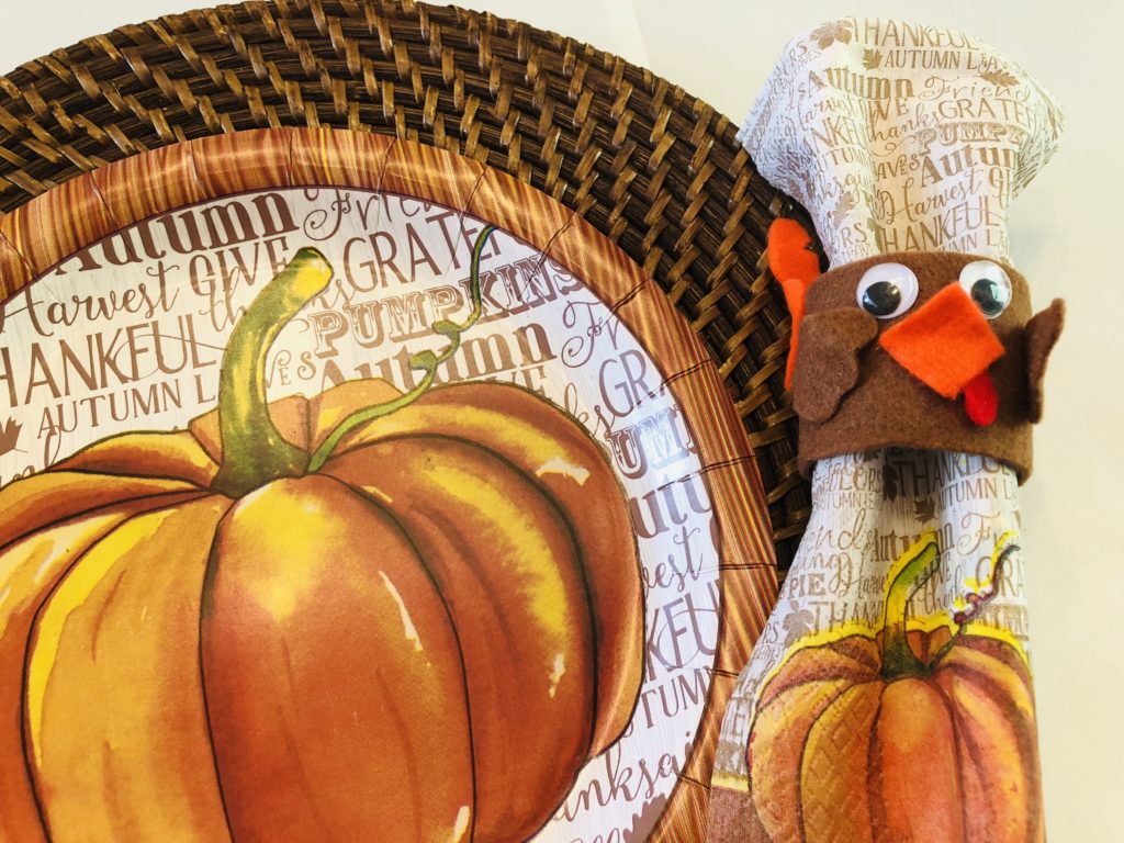 Thanksgiving Paper plate place setting