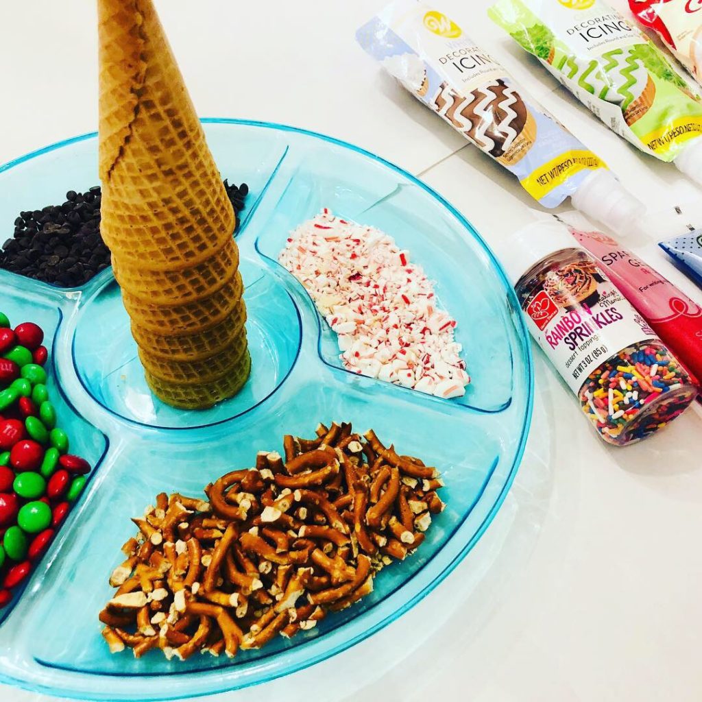 Sugar Cone Christmas Tree Craft for Kids