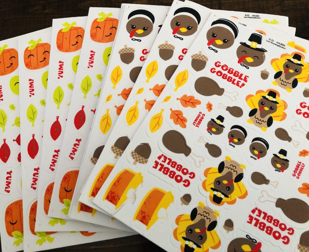 Silly Thanksgiving Foam Stickers