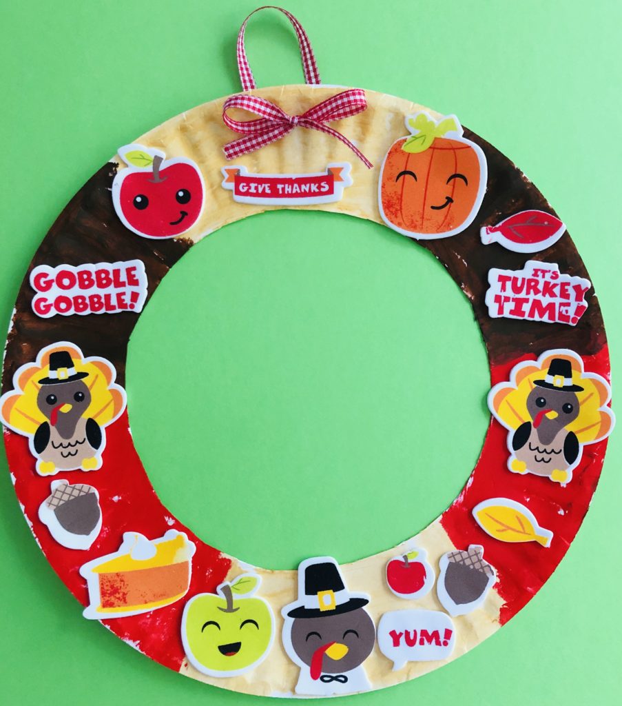 Thanksgiving Paper Plate Wreath Craft