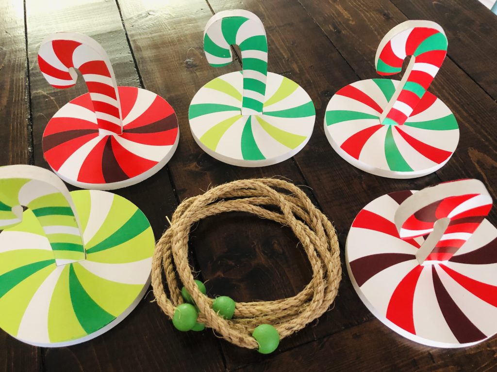 Candy Cane Ring Toss Game for Class Parties