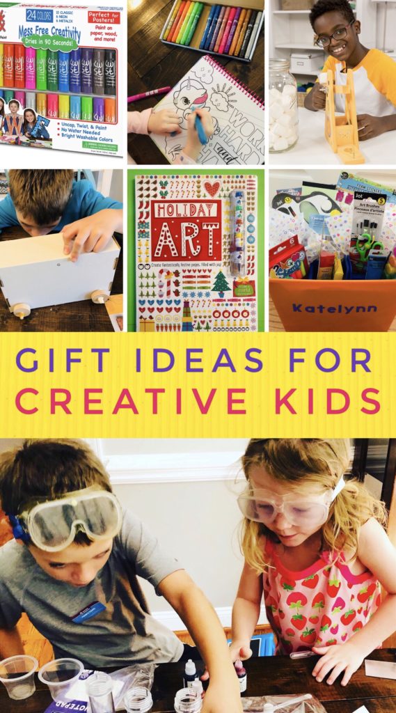 Gift Ideas for Creative Kids include supplies, monthly subscriptions, and activity kits.