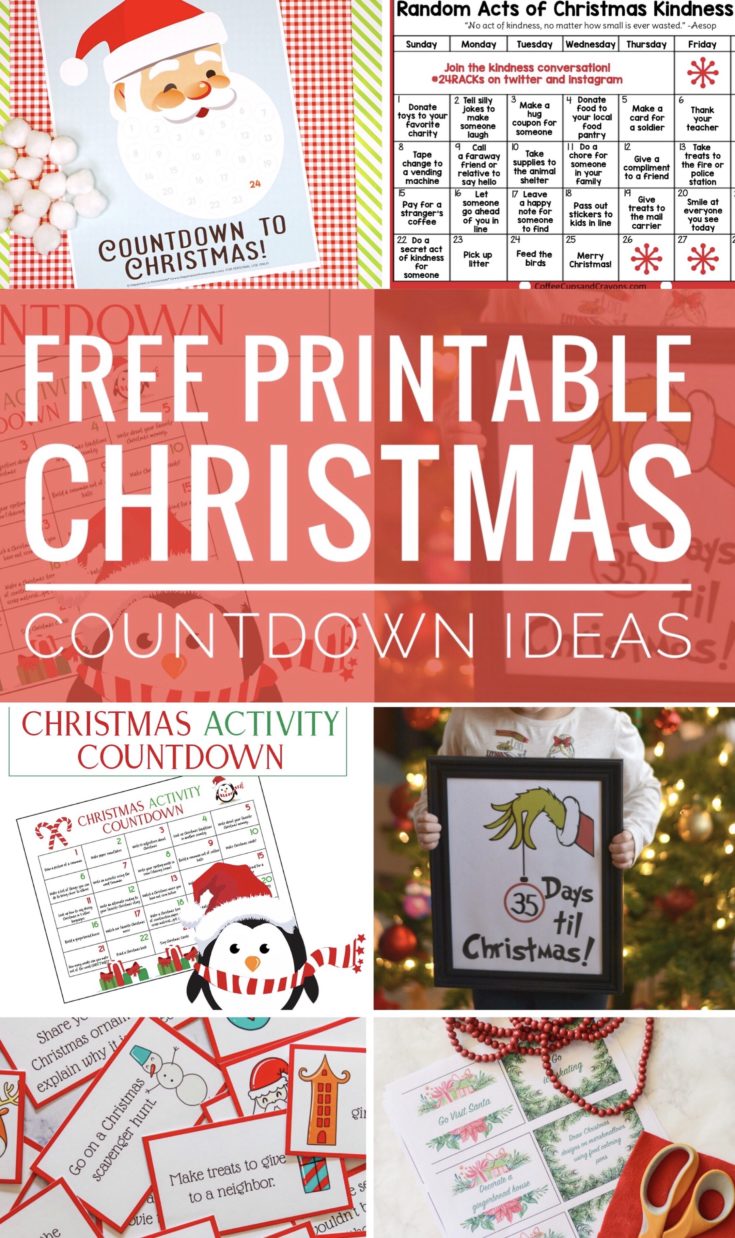 Free Printable Christmas Countdown Ideas - Glitter On A Dime