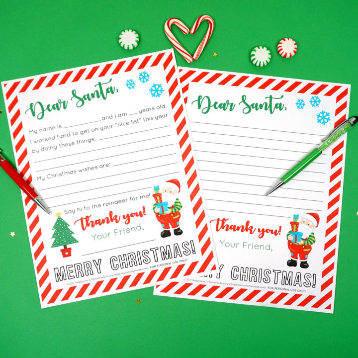 Free Printable Santa Lists and Letters - Glitter On A Dime