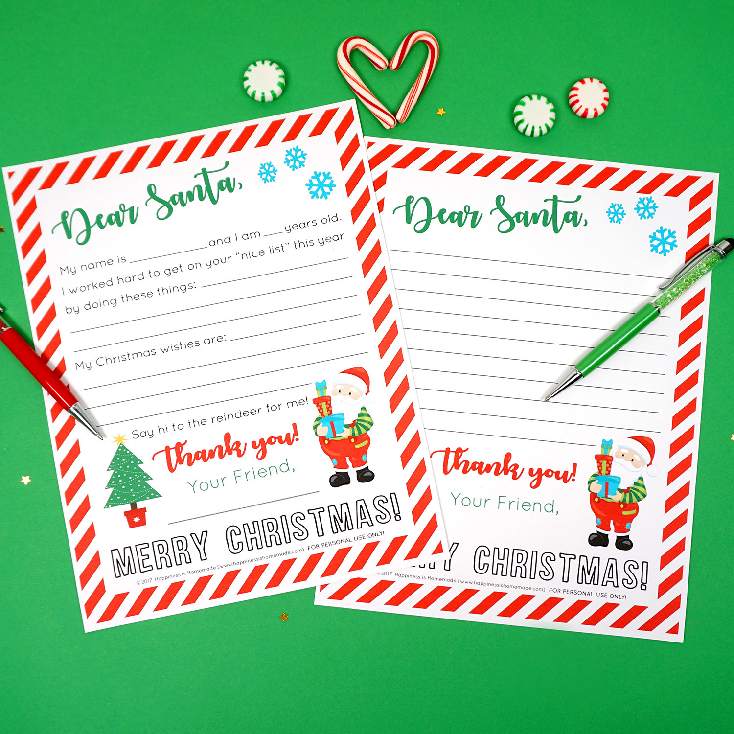 Free Printable Santa Lists and - Letters To Santa Printable Templates 2 