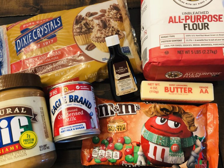 Peanut Butter M&M Cookie Dough Fudge Glitter On A Dime