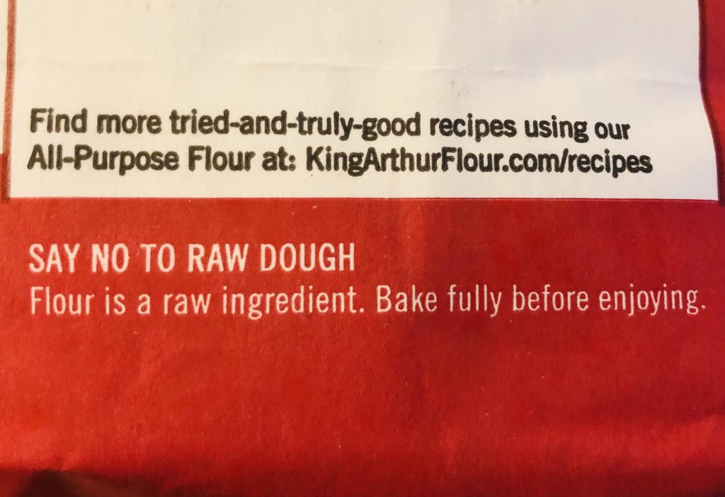 Heat raw flour