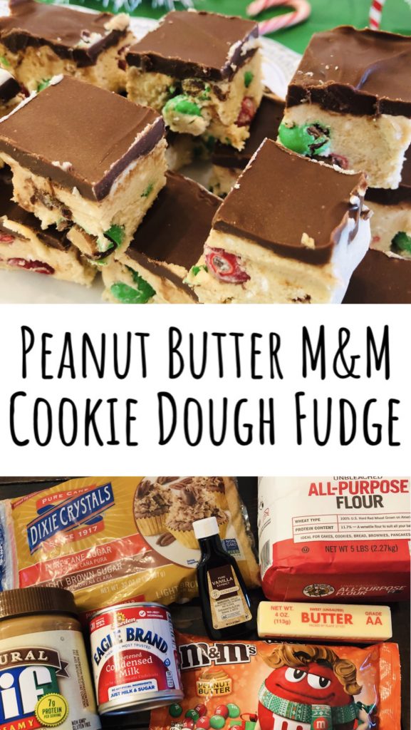 Peanut Butter M&M Cookie Dough Fudge