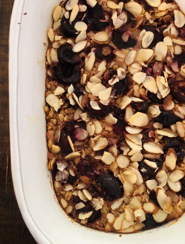 Cherry Almond Baked Oatmeal