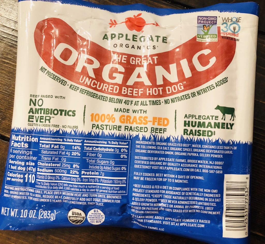 Applegate Hot Dogs
