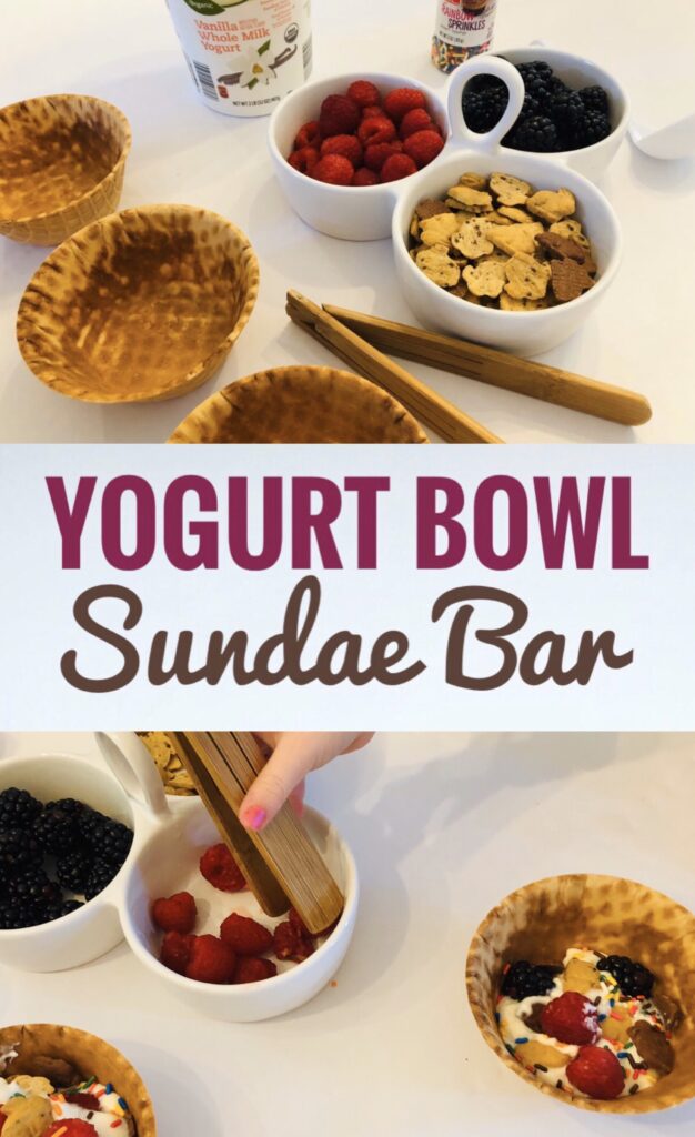 Yogurt Waffle Bowl Sundaes