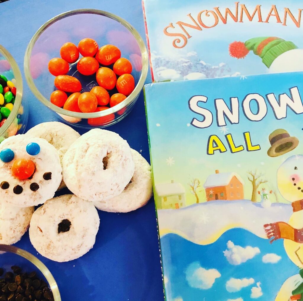 Snowman Donut Book Craft Activity