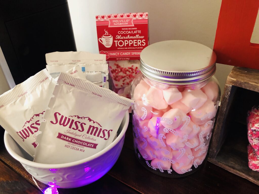 Hot Cocoa Packets and Heart Marshmallows