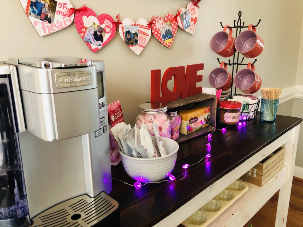 Beverage Station for Valentine's Day