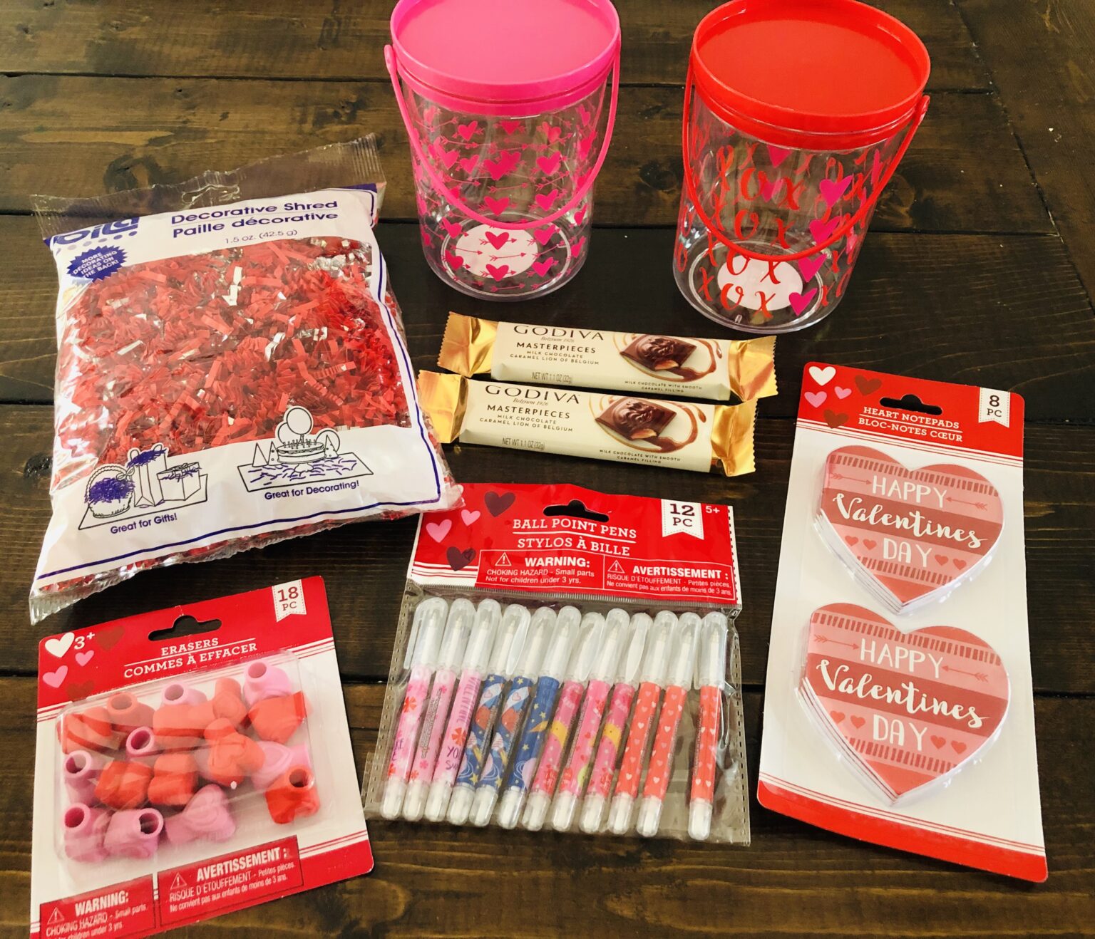 Dollar Tree Valentine Bucket and Gift Card Holder - Glitter On A Dime