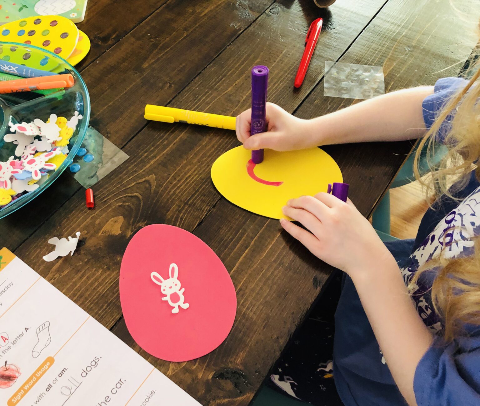 Easy Foam Easter Egg Craft for Kids Glitter On A Dime