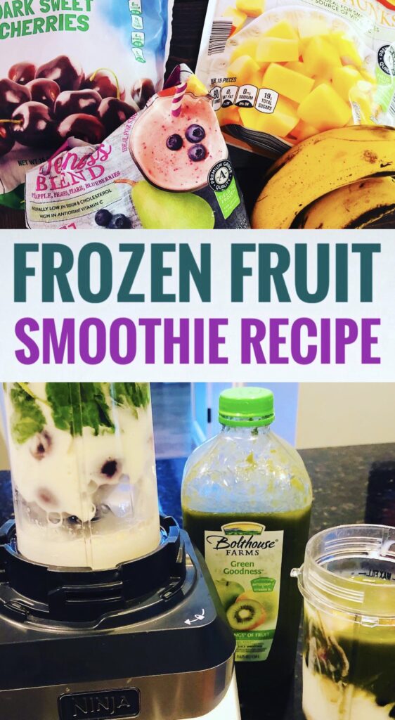 Basic Frozen Fruit Smoothie Recipe using Ninja Blender Cups