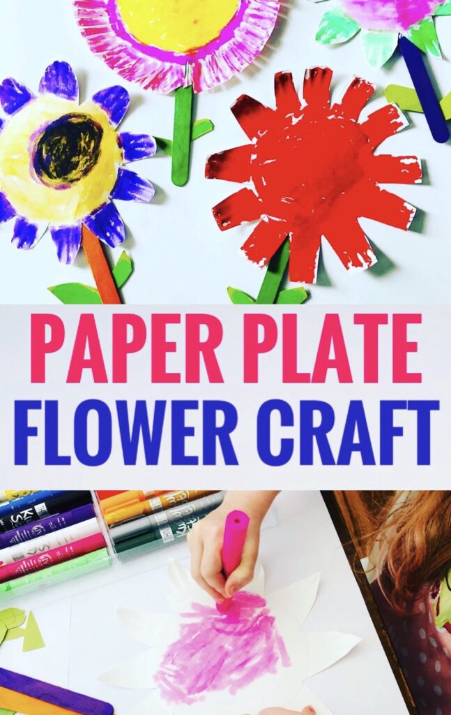 Colourful Spring Paper Plate Flower Craft - Arty Crafty Kids