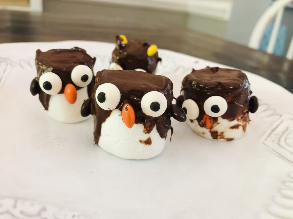 Penguin Marshmallows Snack Craft