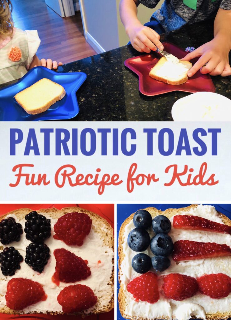 American Flag Toast for Patriotic 4th of July Breakfast