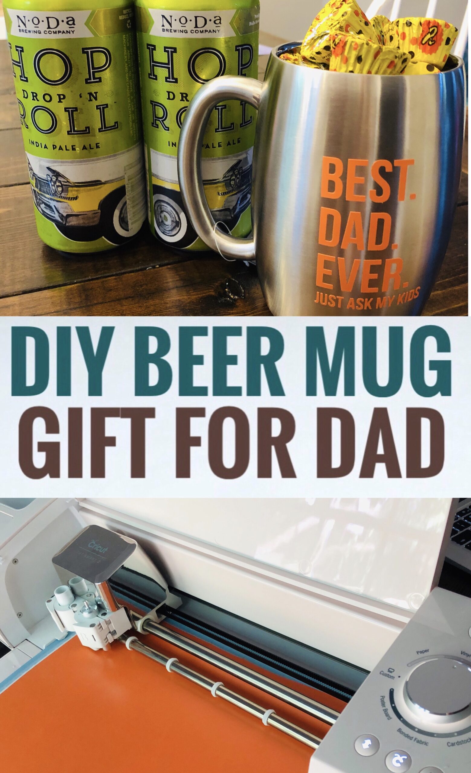 DIY Beer Mug Gift for Dad Glitter On A Dime