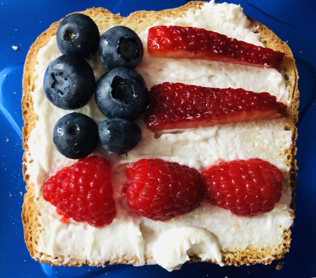 American Flag Toast for 4th of July Breakfast