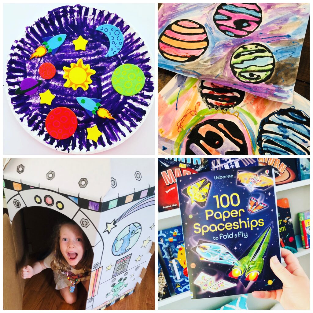 Easy Space themed Crafts and Activities for Kids