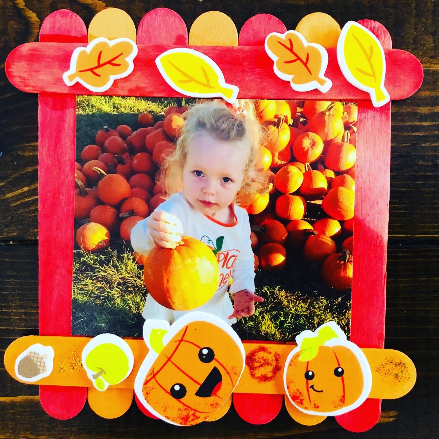 Fun Fall Day Popsicle Stick Frame Craft Glitter On A Dime