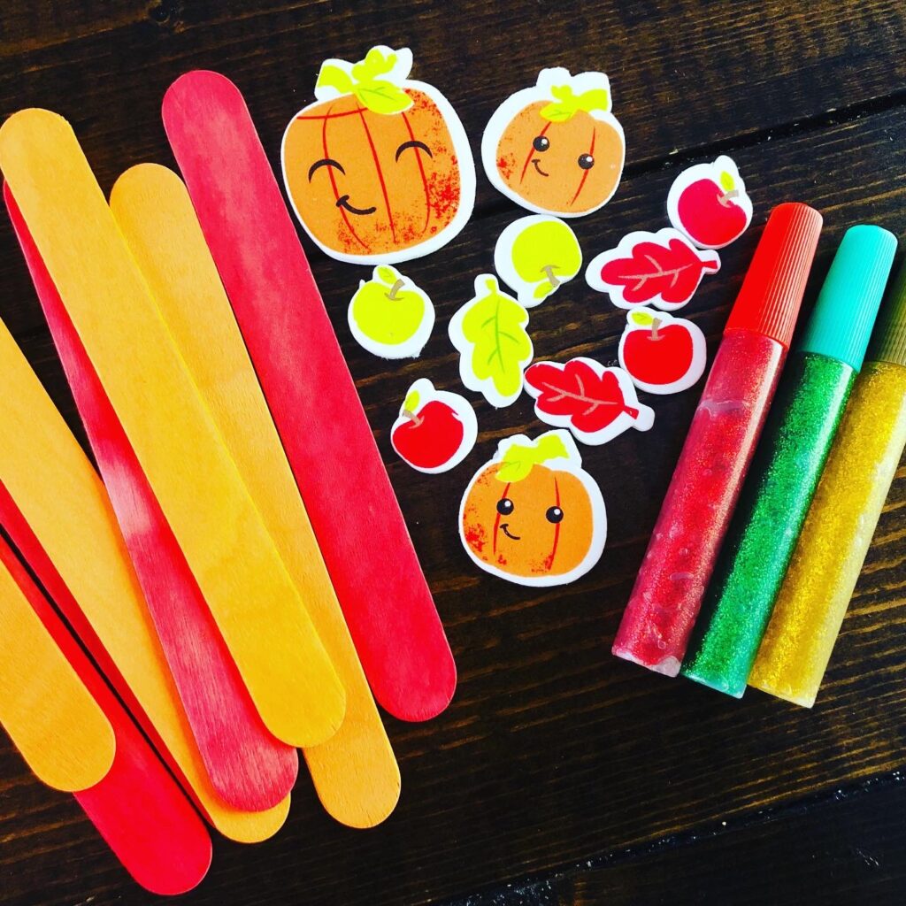 Craft Stick Foam Stickers Fall Activity