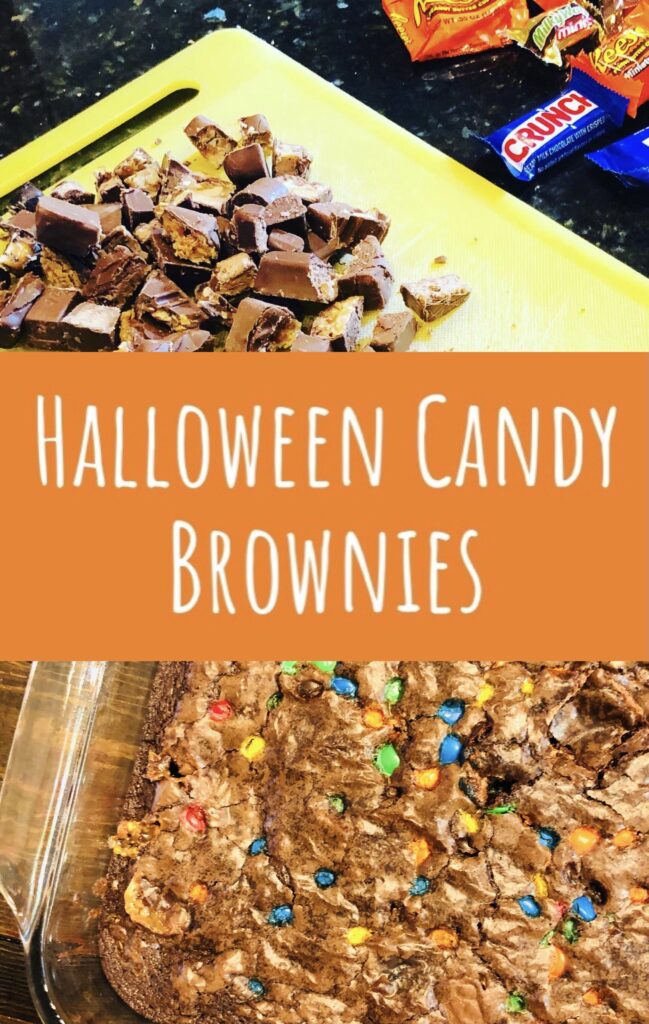 Leftover Halloween Candy Brownies