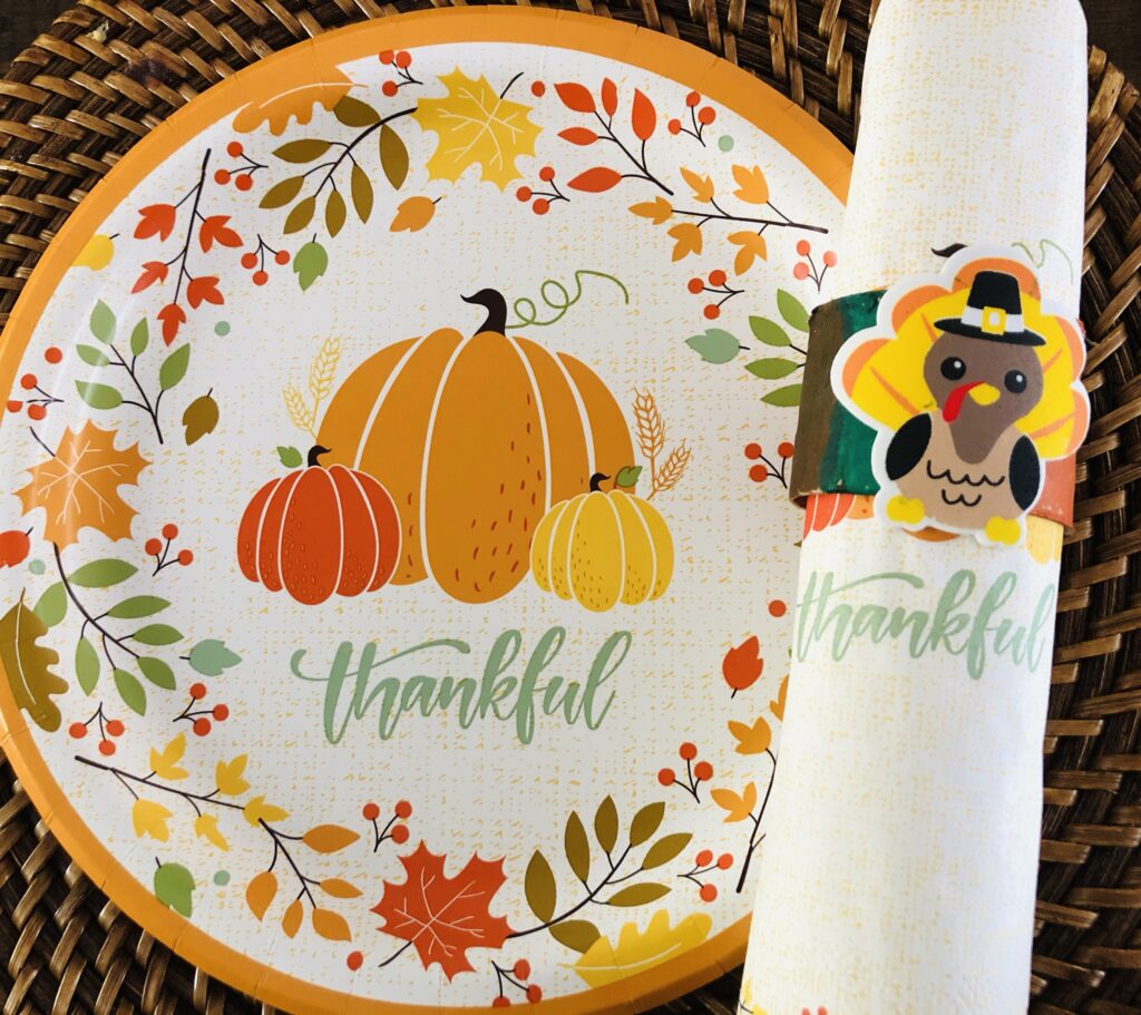 Thanksgiving Kid Made Table Decorations