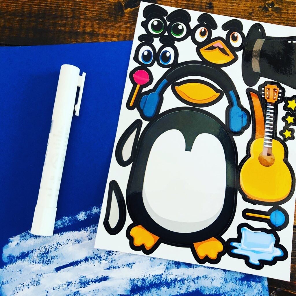 Create a Penguin Sticker Art